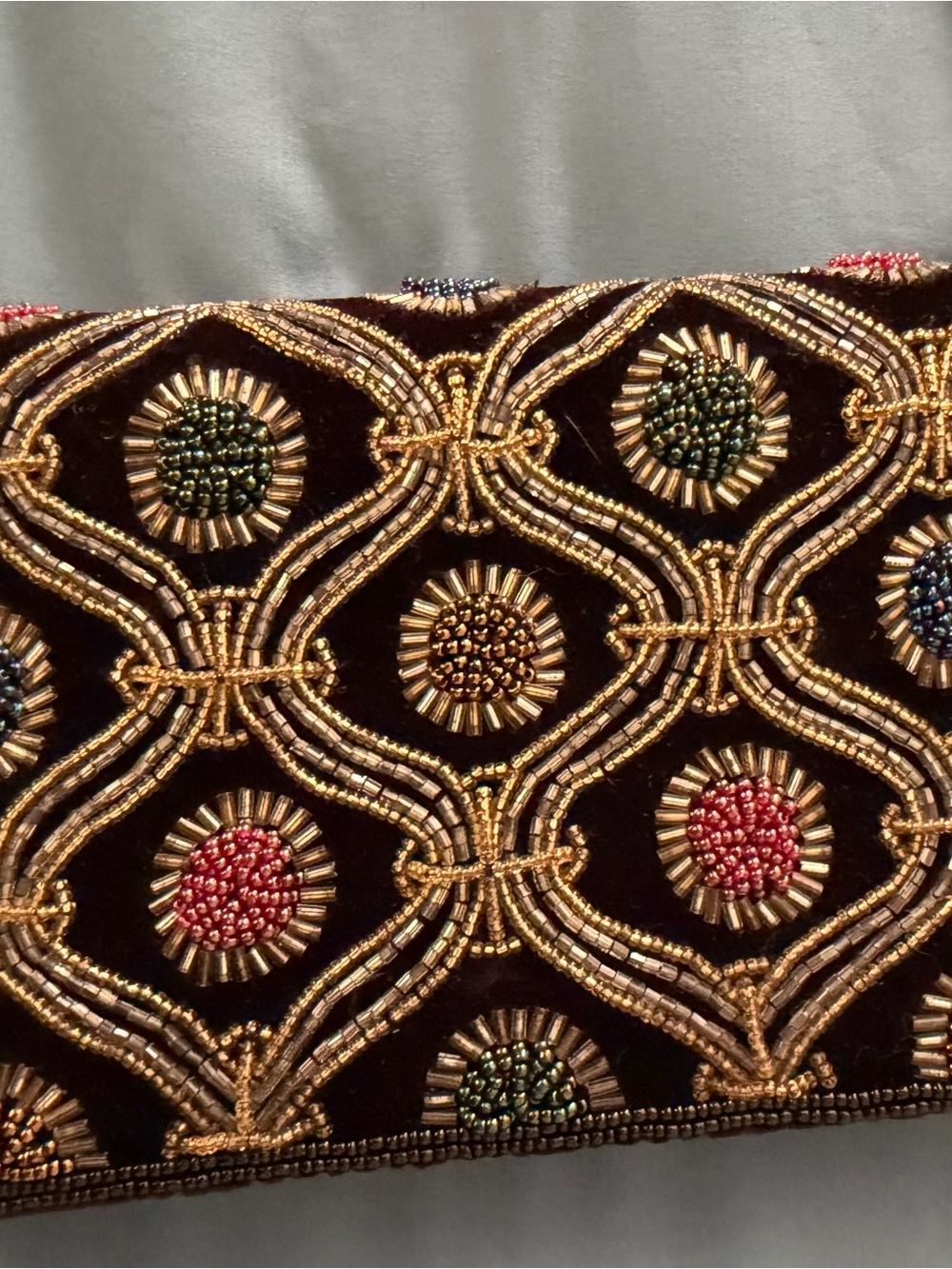 Vintage J. Courtenay Beaded Velvet Evening Bag / Crossbody